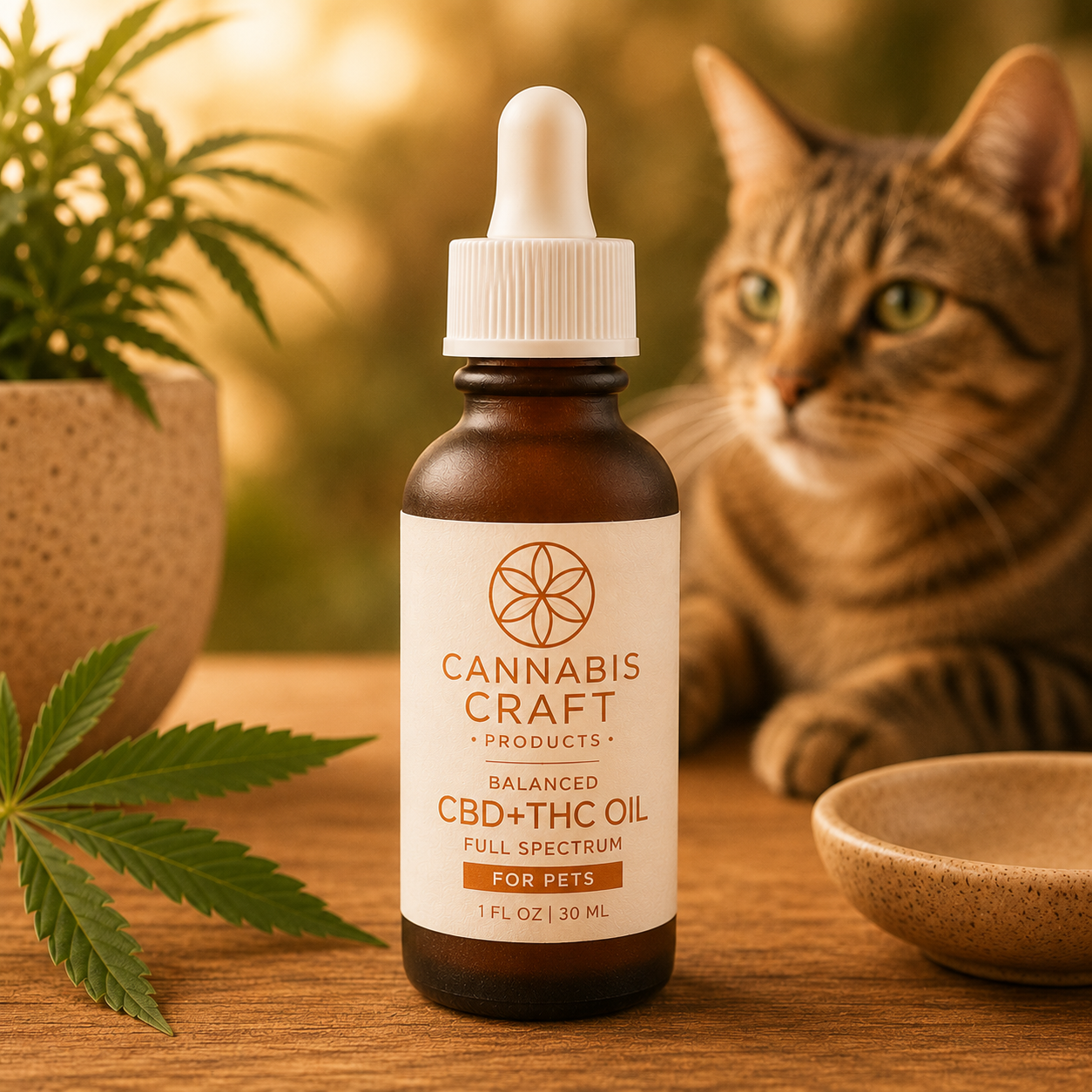 Balanced 1:1 CBD + THC Oil For Pets