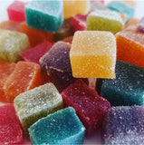Colorful cube shaped Cannabis Gummies edibles candy
