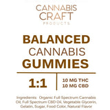 BALANCED CANNABIS GUMMIES 1:1 THC CBD