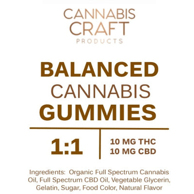 BALANCED CANNABIS GUMMIES 1:1 THC CBD
